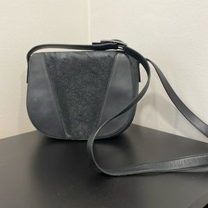 Vince. Modern V crossbody bag calf hair